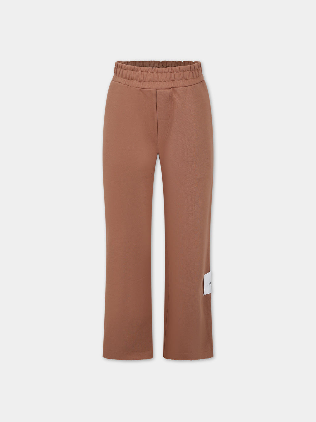 Beige trousers for boy with logo